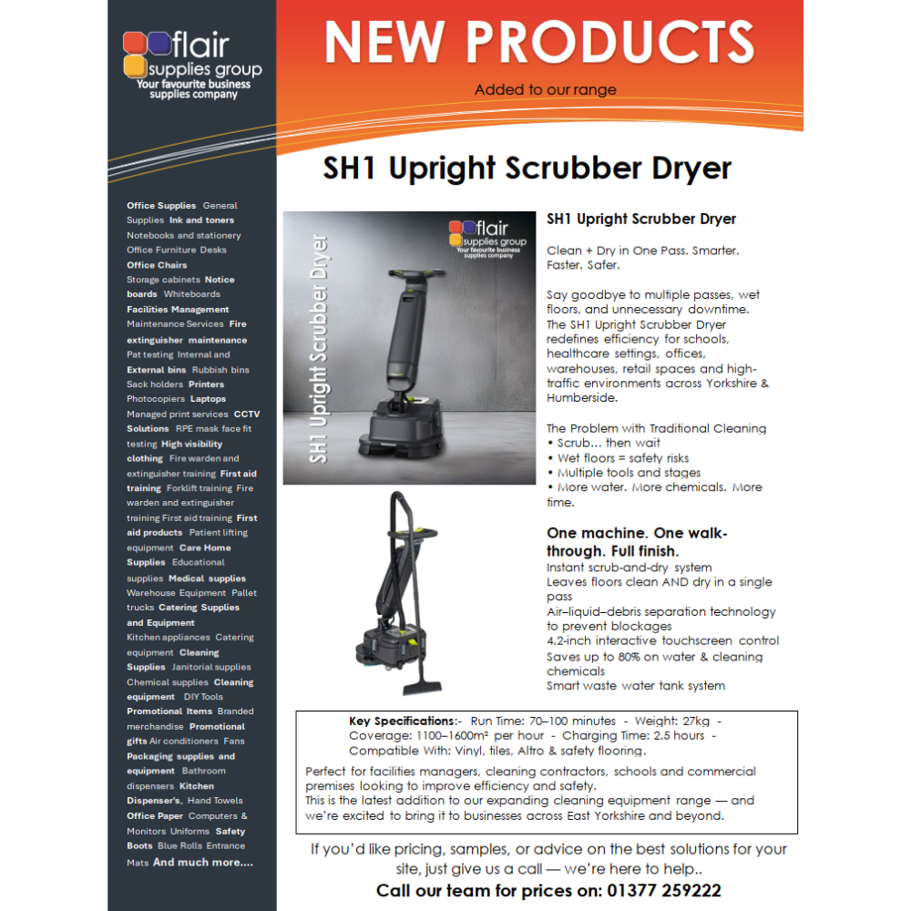 SH1 Upright Scrubber Dryer